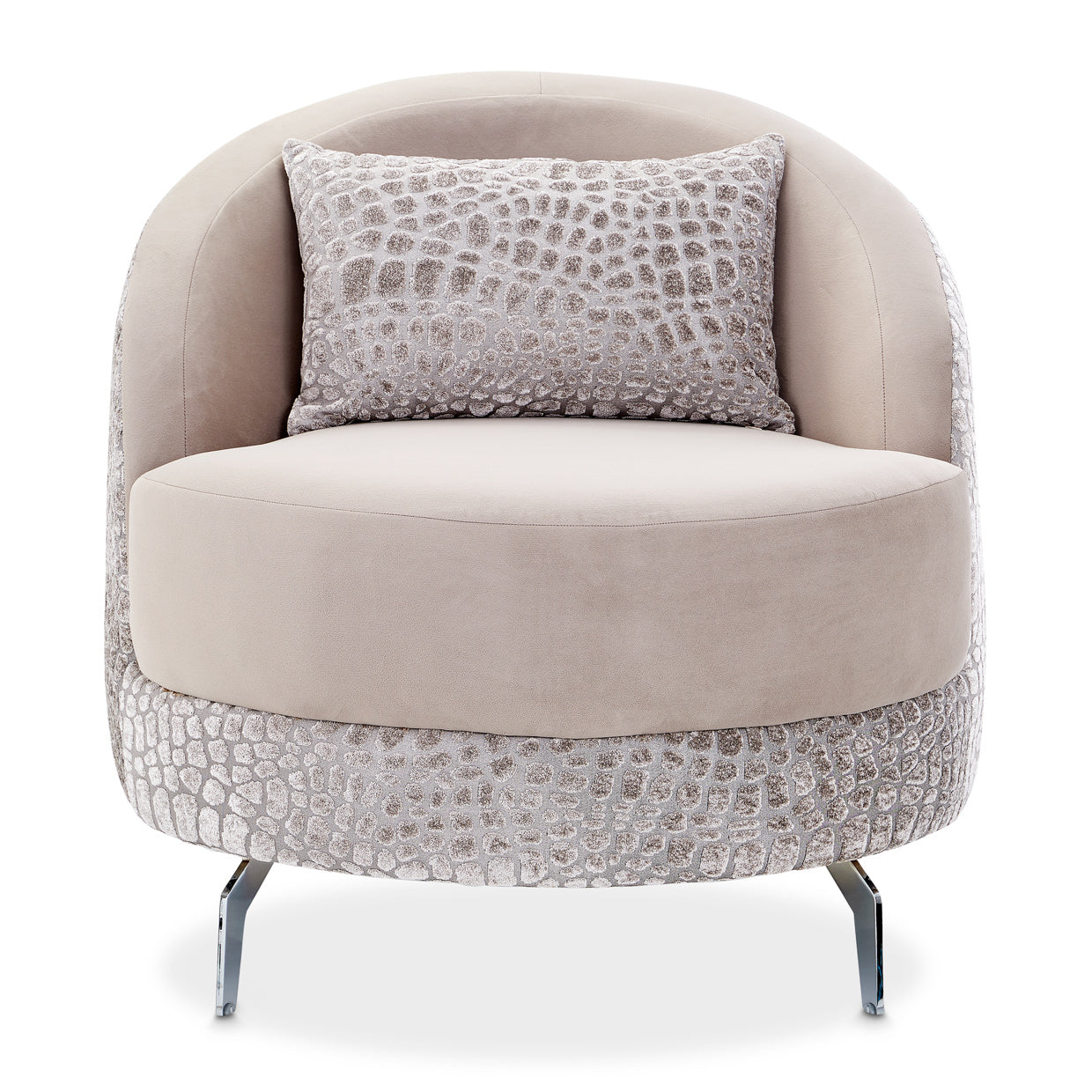 Dion Accent Chair - Stone/Silver