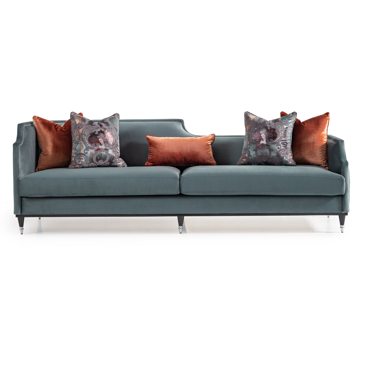 La Francaise Mansion Sofa - Azure/Black