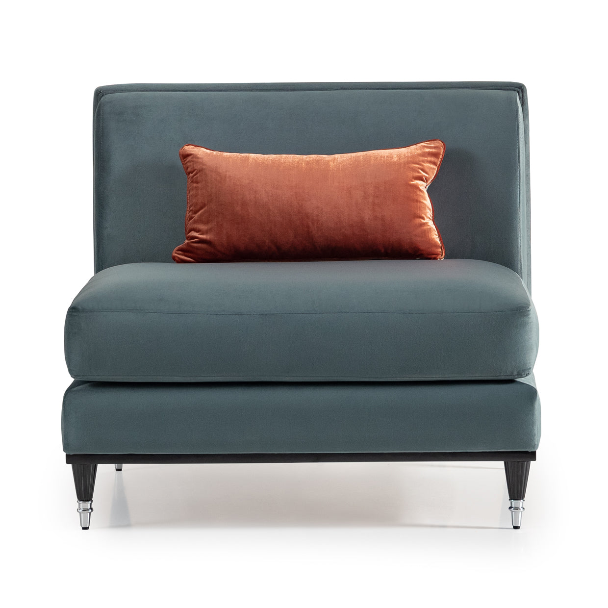 La Francaise Slipper Chair - Azure/Black