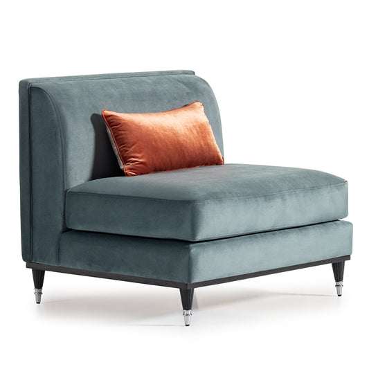 La Francaise Slipper Chair - Azure/Black