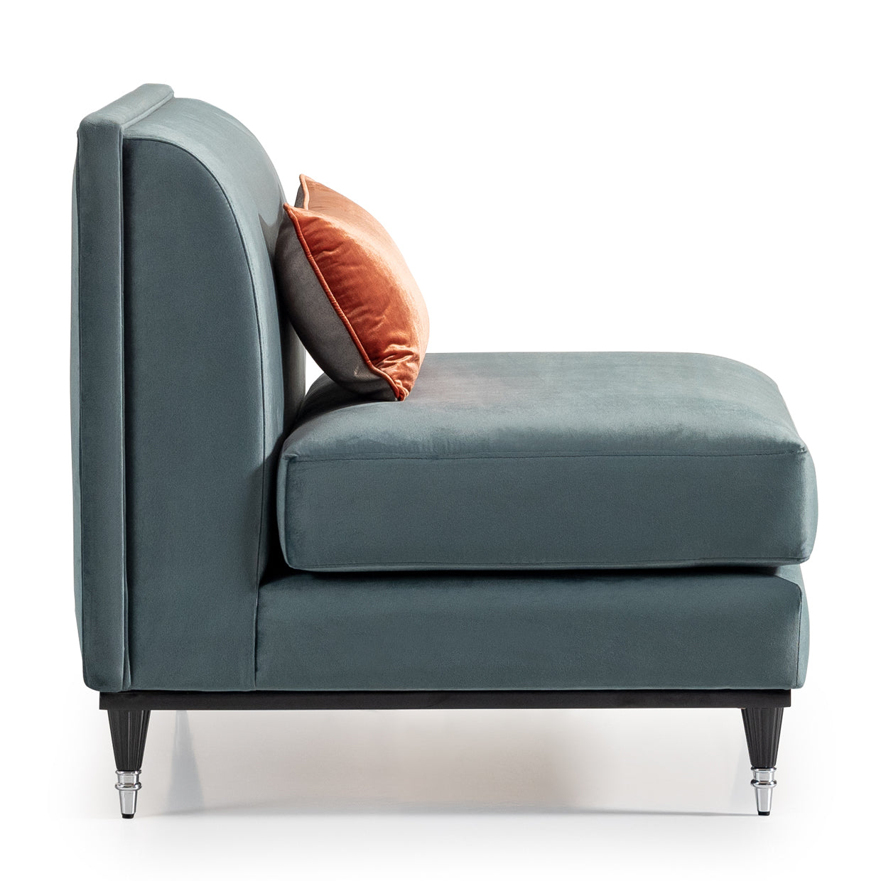 La Francaise Slipper Chair - Azure/Black