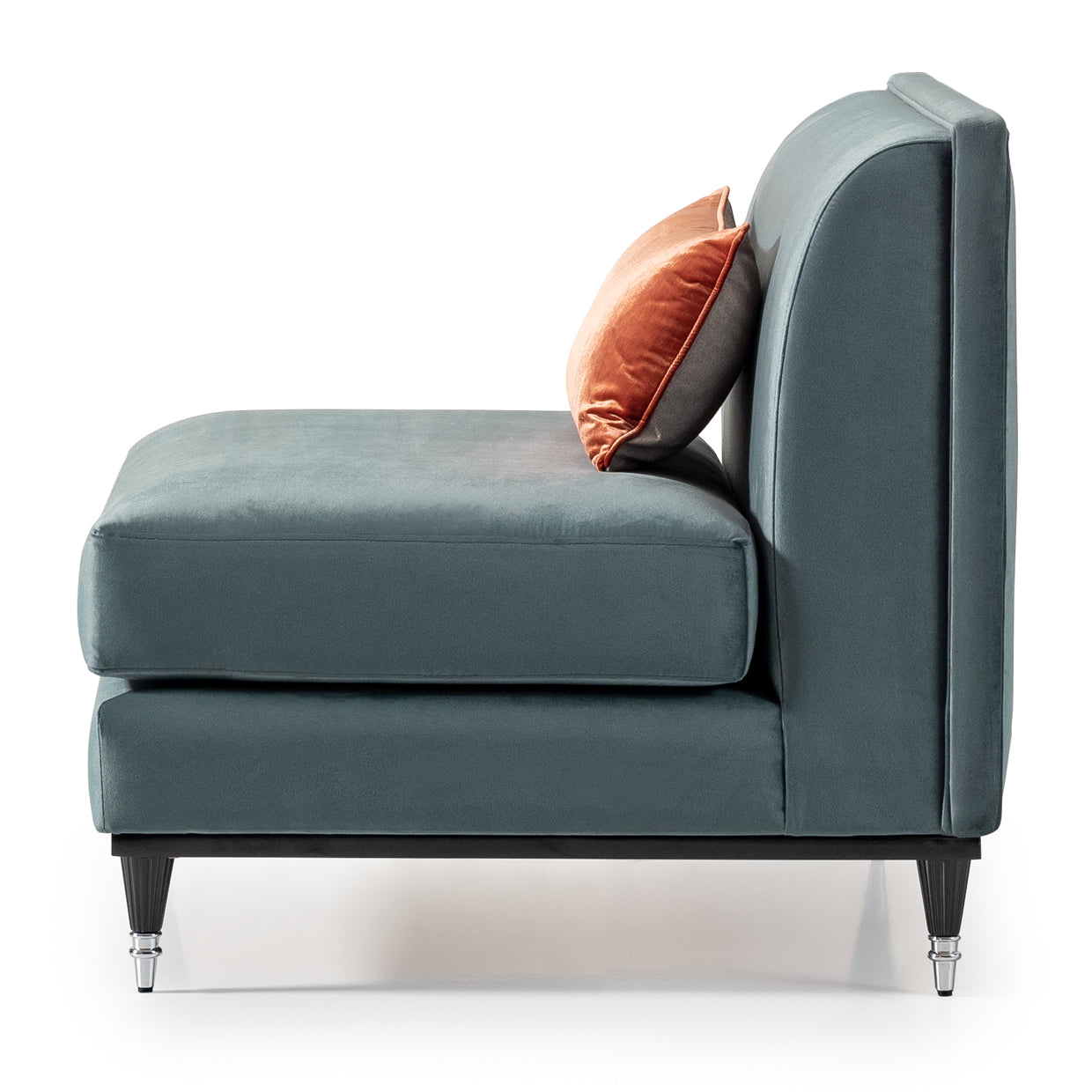 La Francaise Slipper Chair - Azure/Black