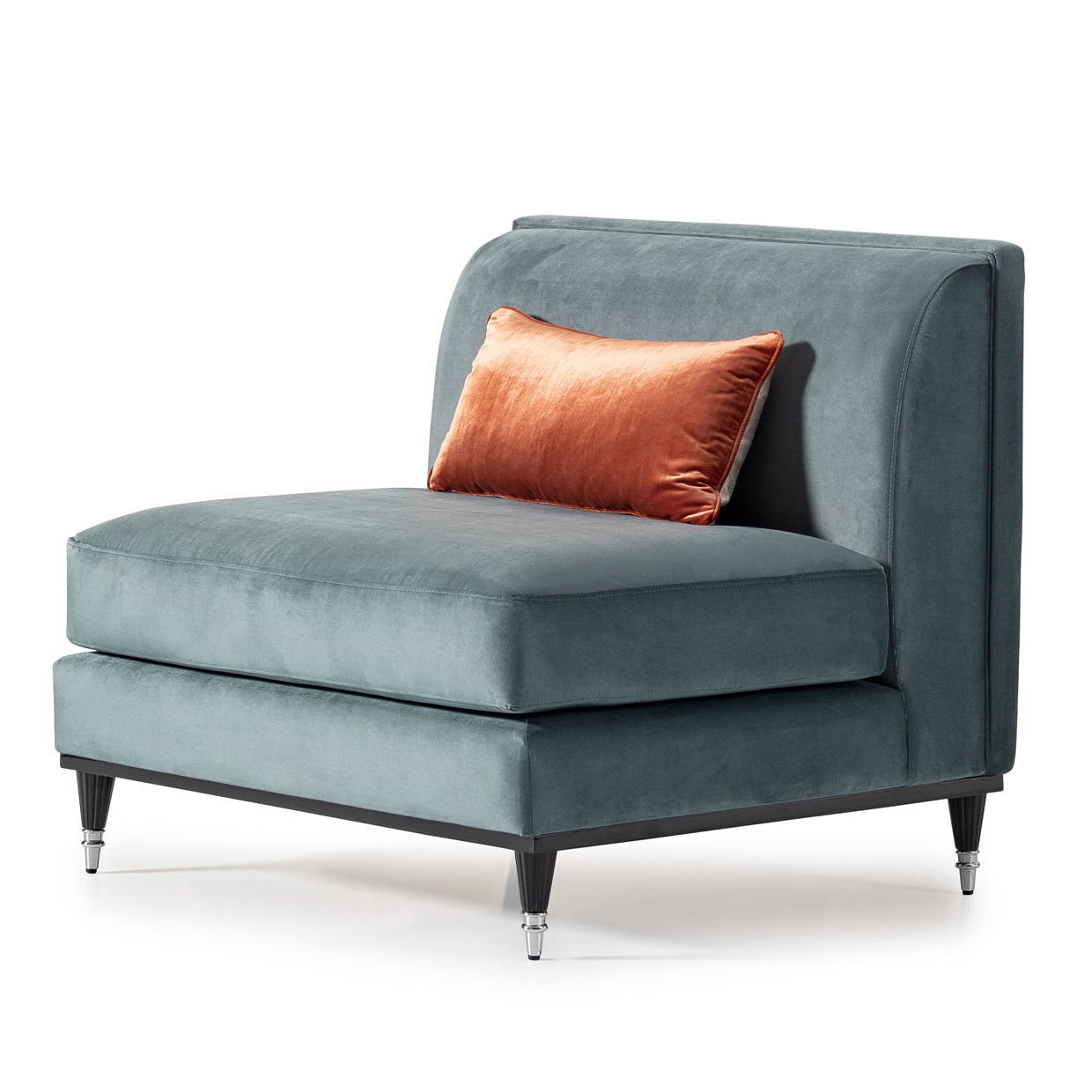 La Francaise Slipper Chair - Azure/Black