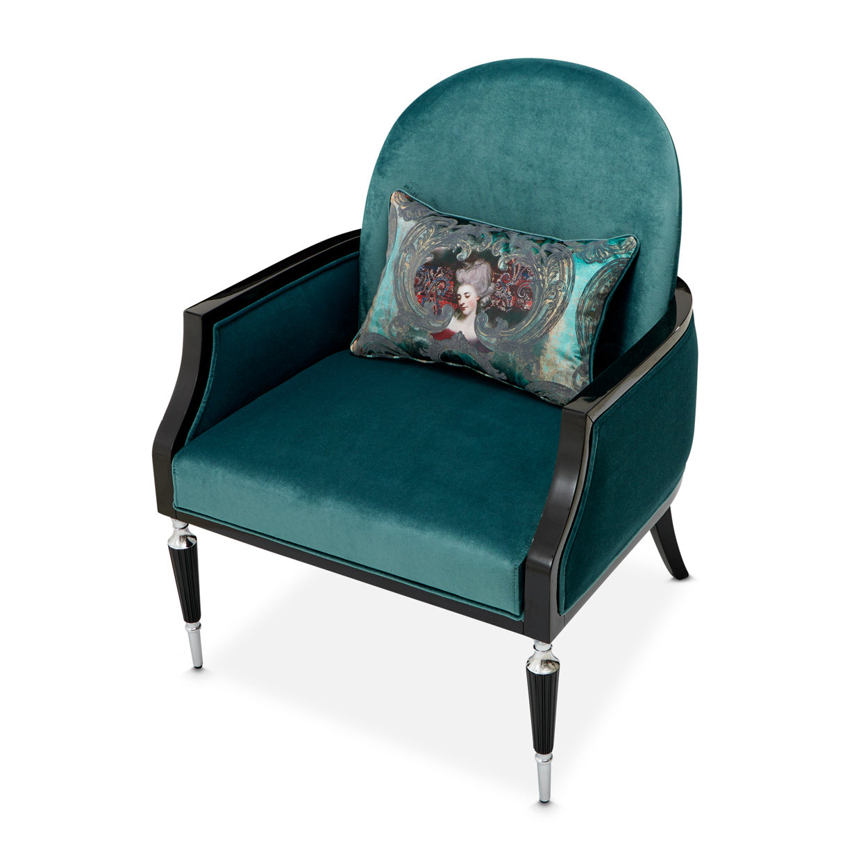 La Francaise Accent Chair - Azure/Black