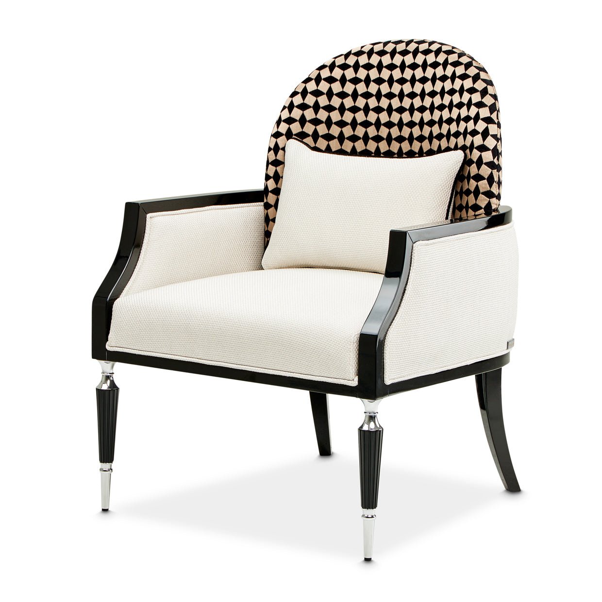 La Francaise Accent Chair - Cafe au Lait/Black