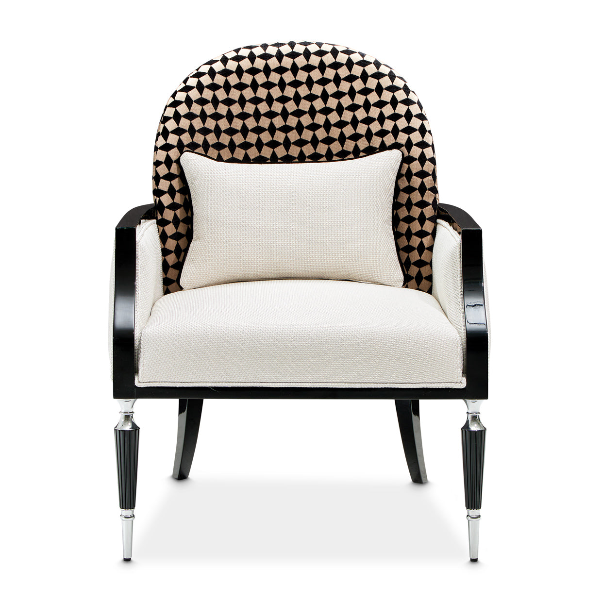 La Francaise Accent Chair - Cafe au Lait/Black