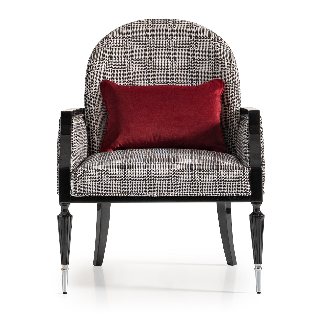 La Francaise Accent Chair - Domino/Black