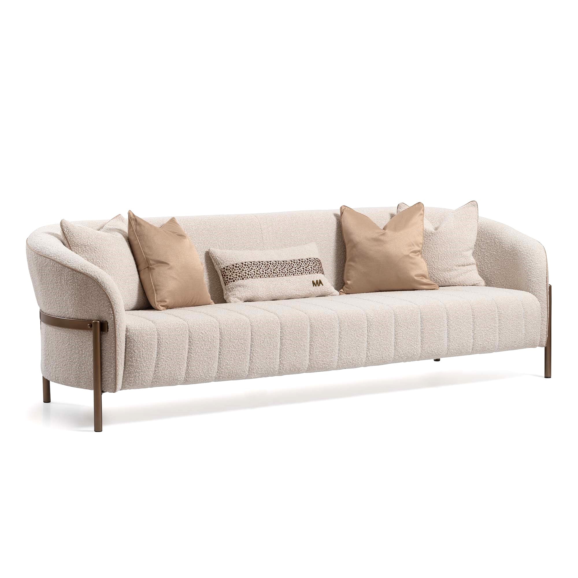 Lisbon Sofa - Oyster/Matte Bronze