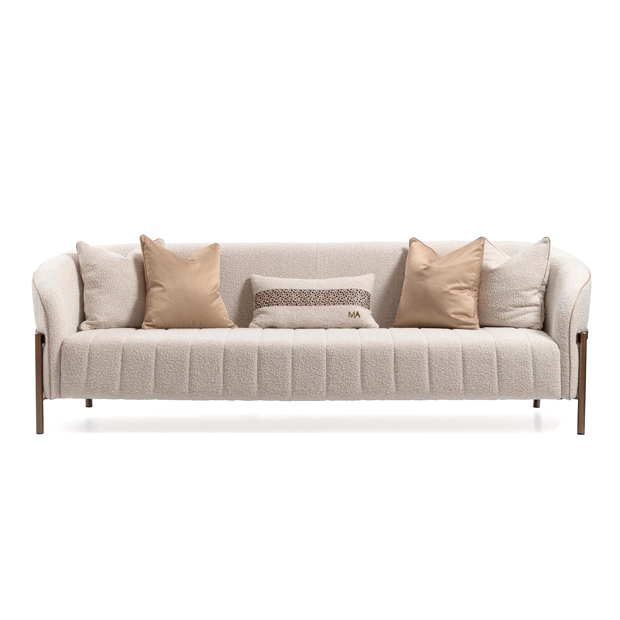 Lisbon Sofa - Oyster/Matte Bronze