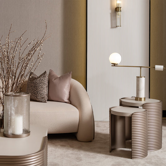 Mod Dream Nesting Tables, Set of 2 - Rich Champagne