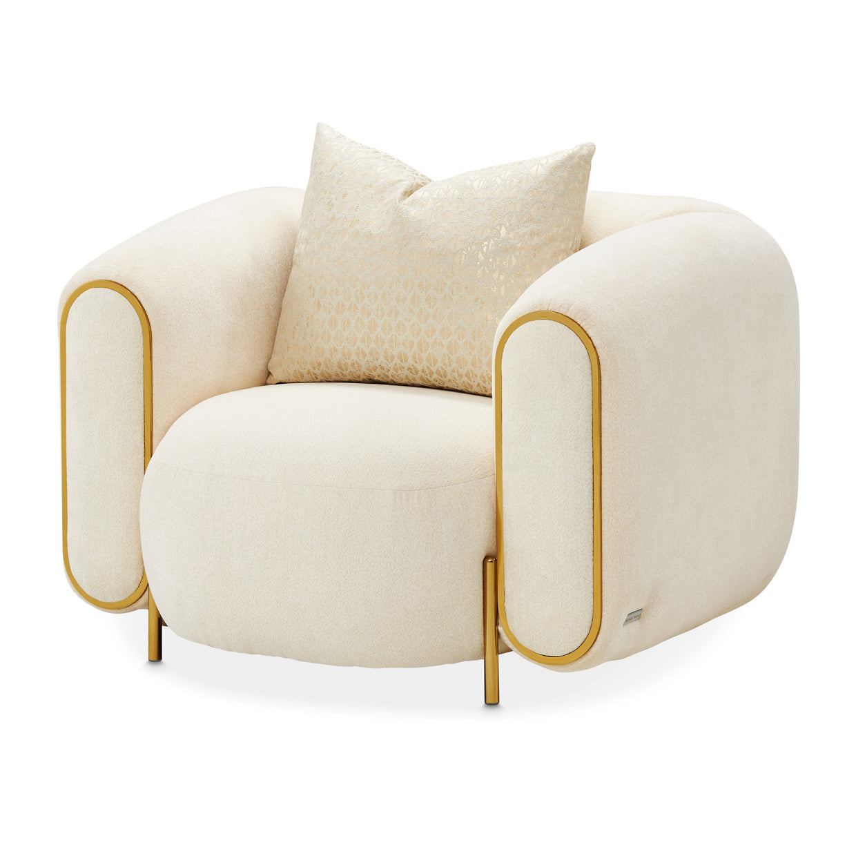 Sassani Chair - Crepe/Gold