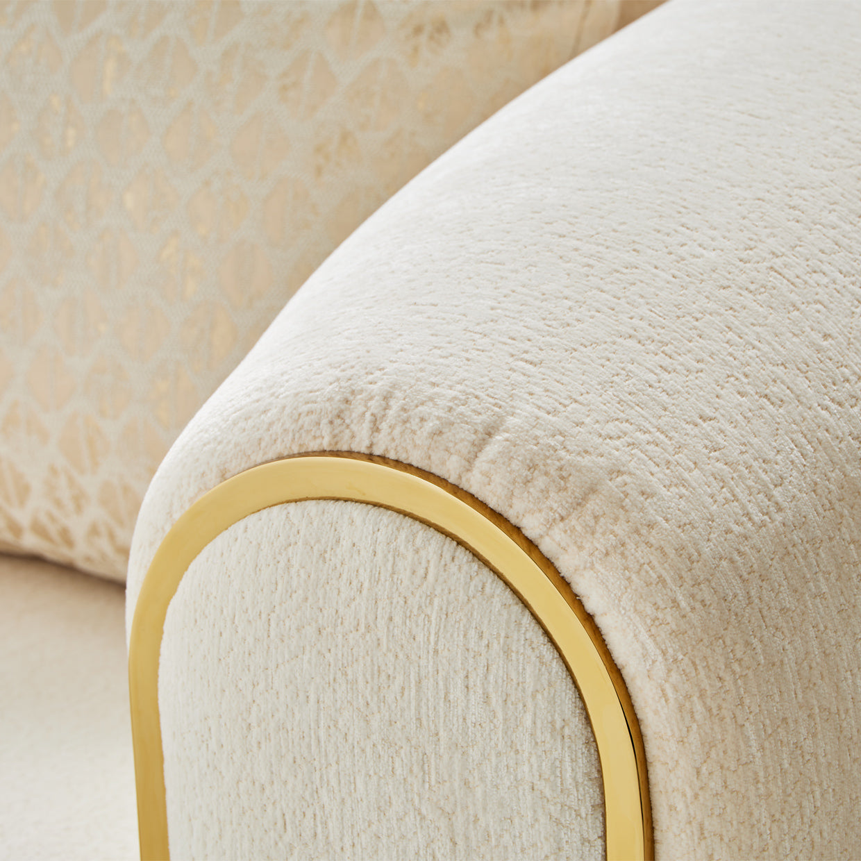 Sassani Chair - Crepe/Gold