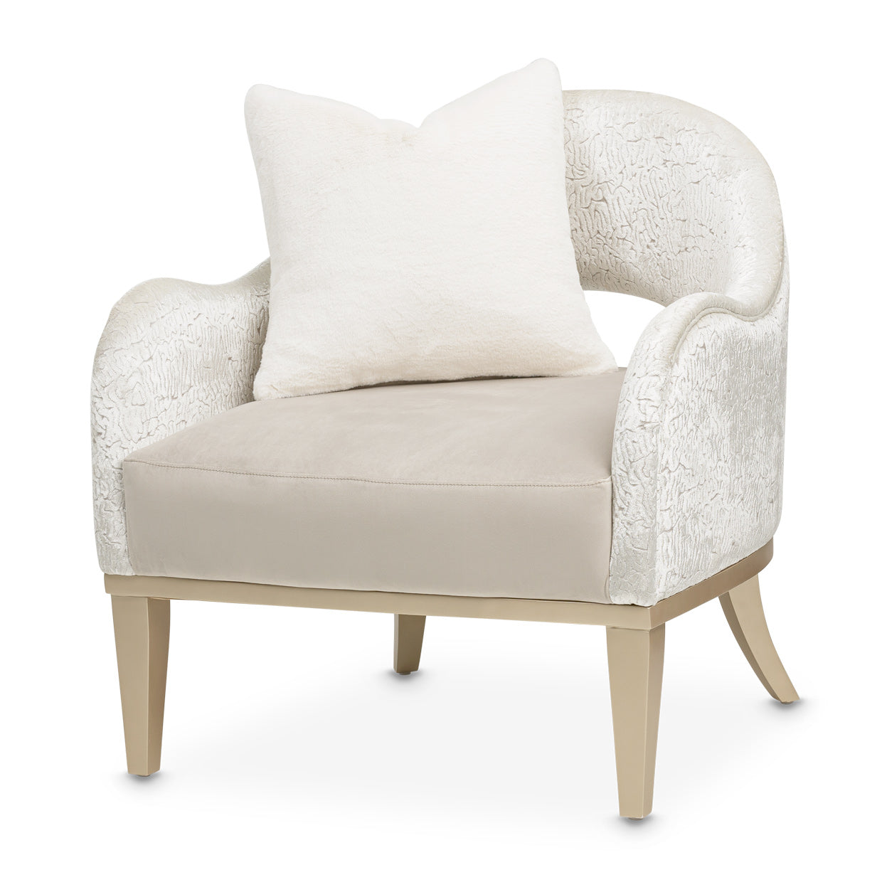 Yvette Accent Chair - Porcini/Champagne