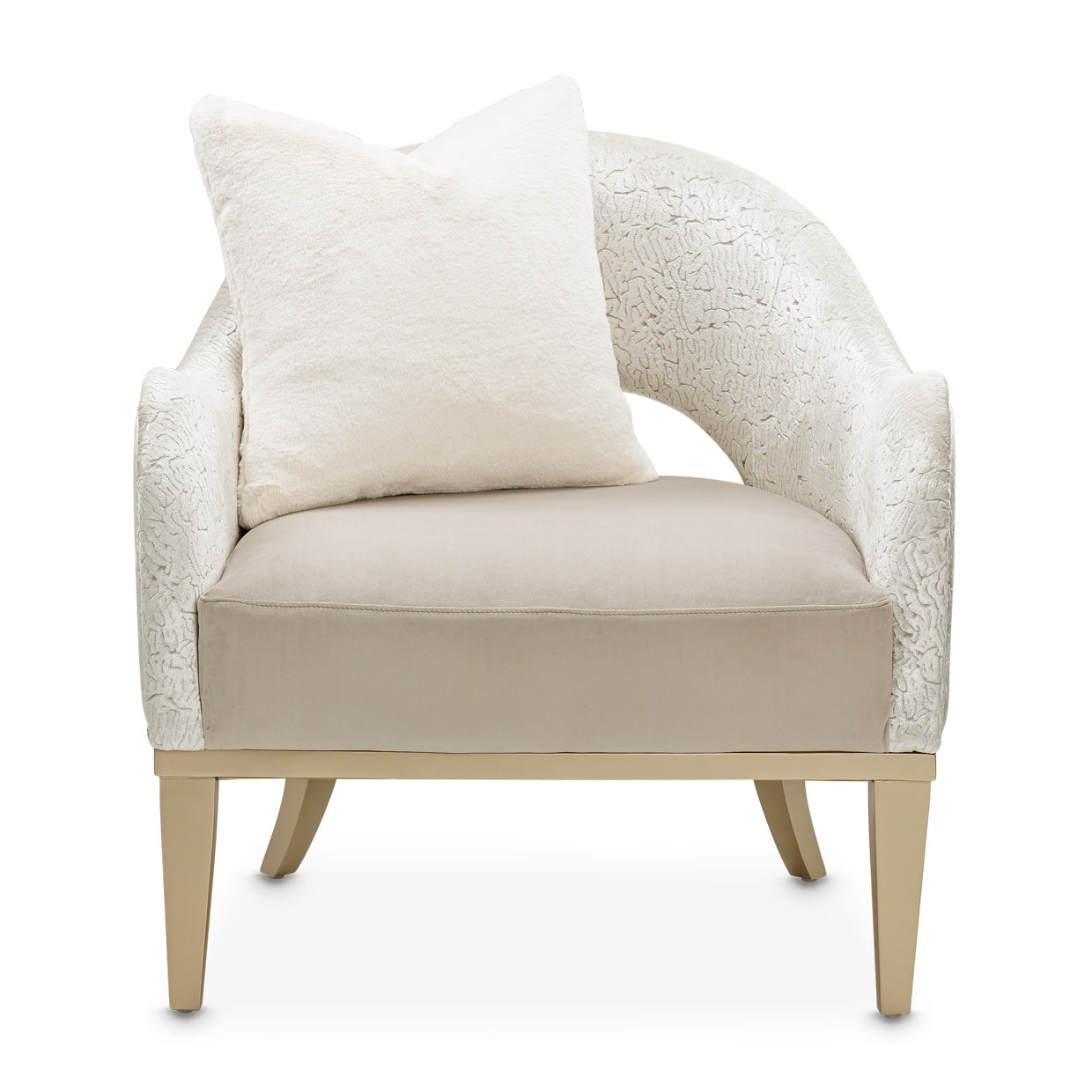 Yvette Accent Chair - Porcini/Champagne