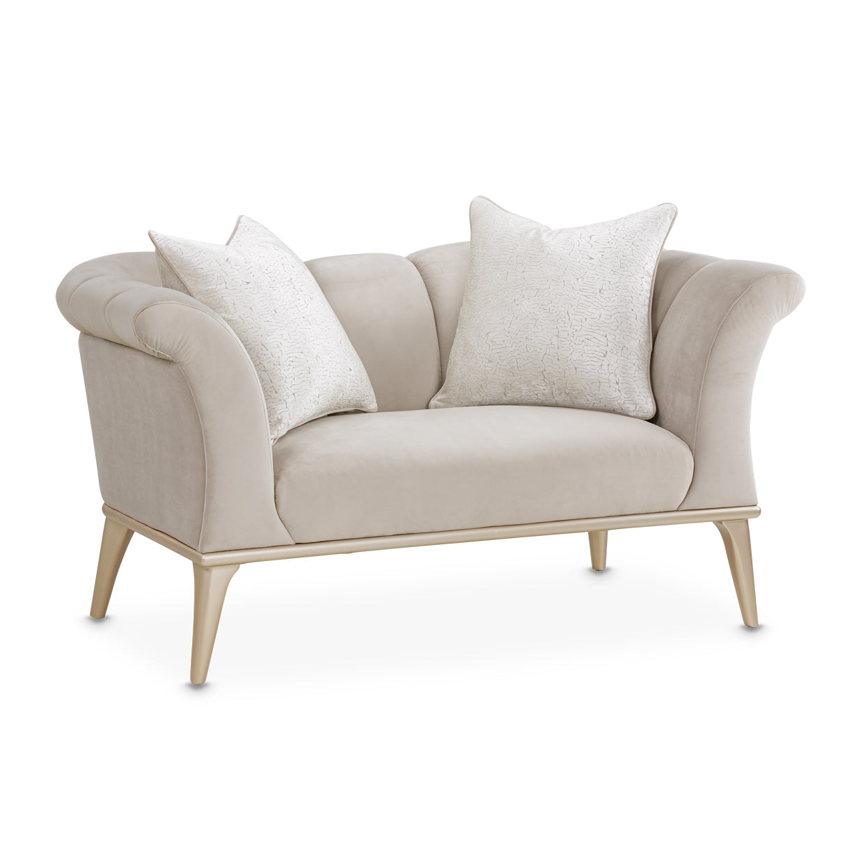 Yvette Chair and a Half - Porcini/Champagne