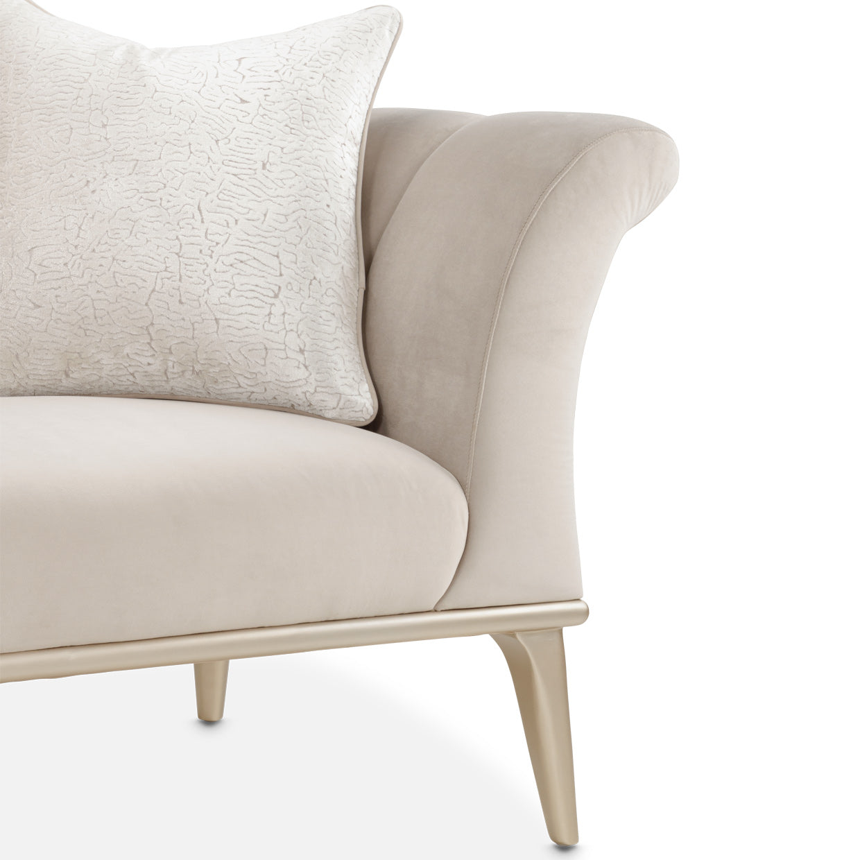 Yvette Chair and a Half - Porcini/Champagne