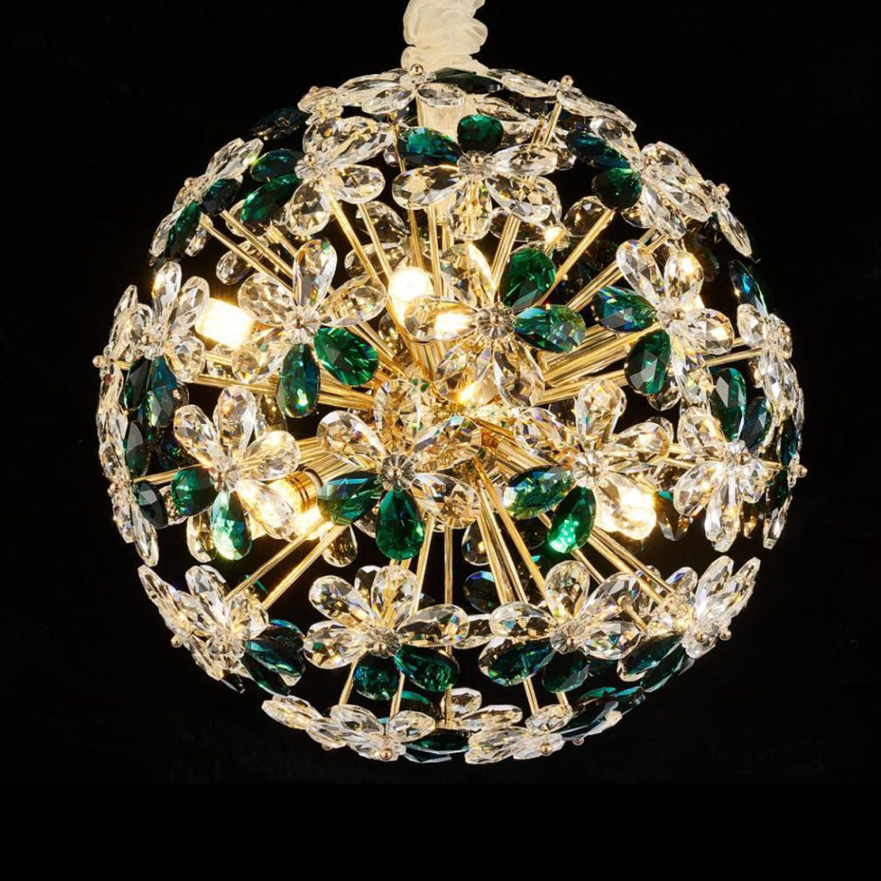 Emerald Bouquet 16-Light Round Chandelier