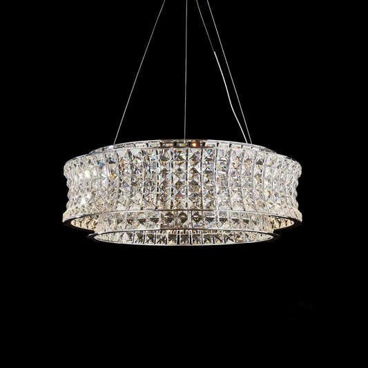 Galaxy Medium Round LED Chandelier - Chrome