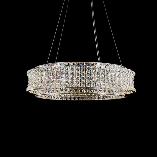 Galaxy Large Round LED Chandelier - Chrome