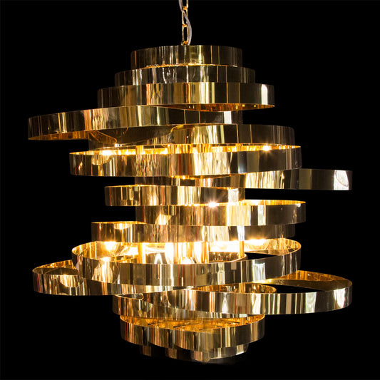 Hemispheres 8-Light Chandelier - Gold