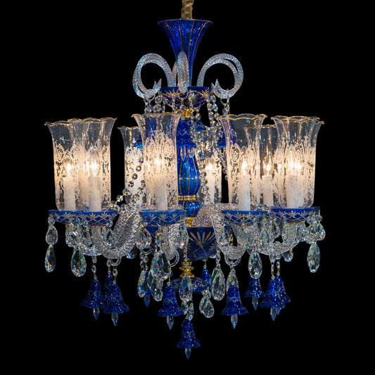 Winter Palace 10-Light Chandelier - Royal Blue
