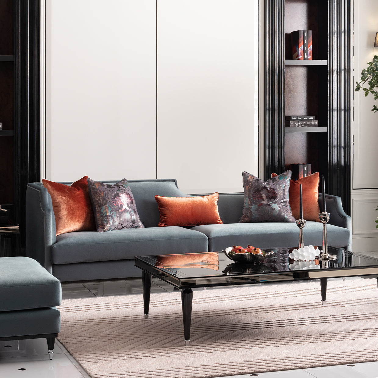 La Francaise Sofa Azure Black