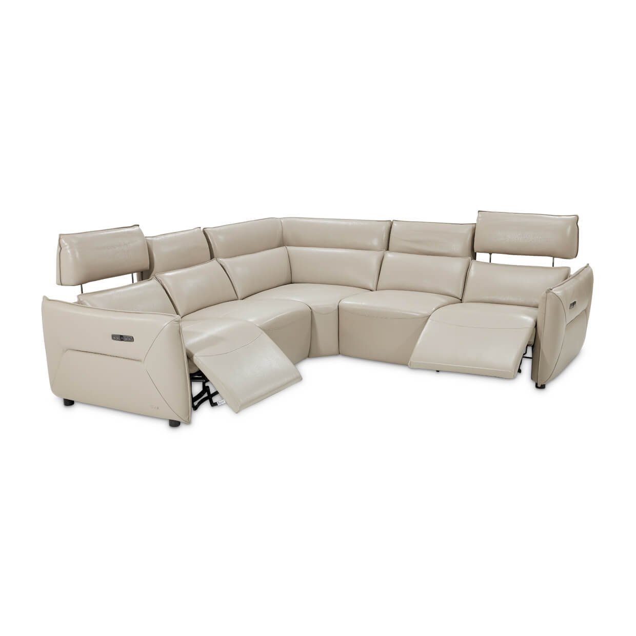 Verona 5-Piece Sectional Sofa - Light Gray