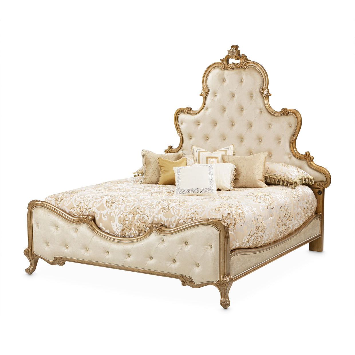 Platine de Royale Queen Panel Bed - Antique Platinum
