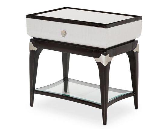 Paris Chic Rectangular End Table - Espresso