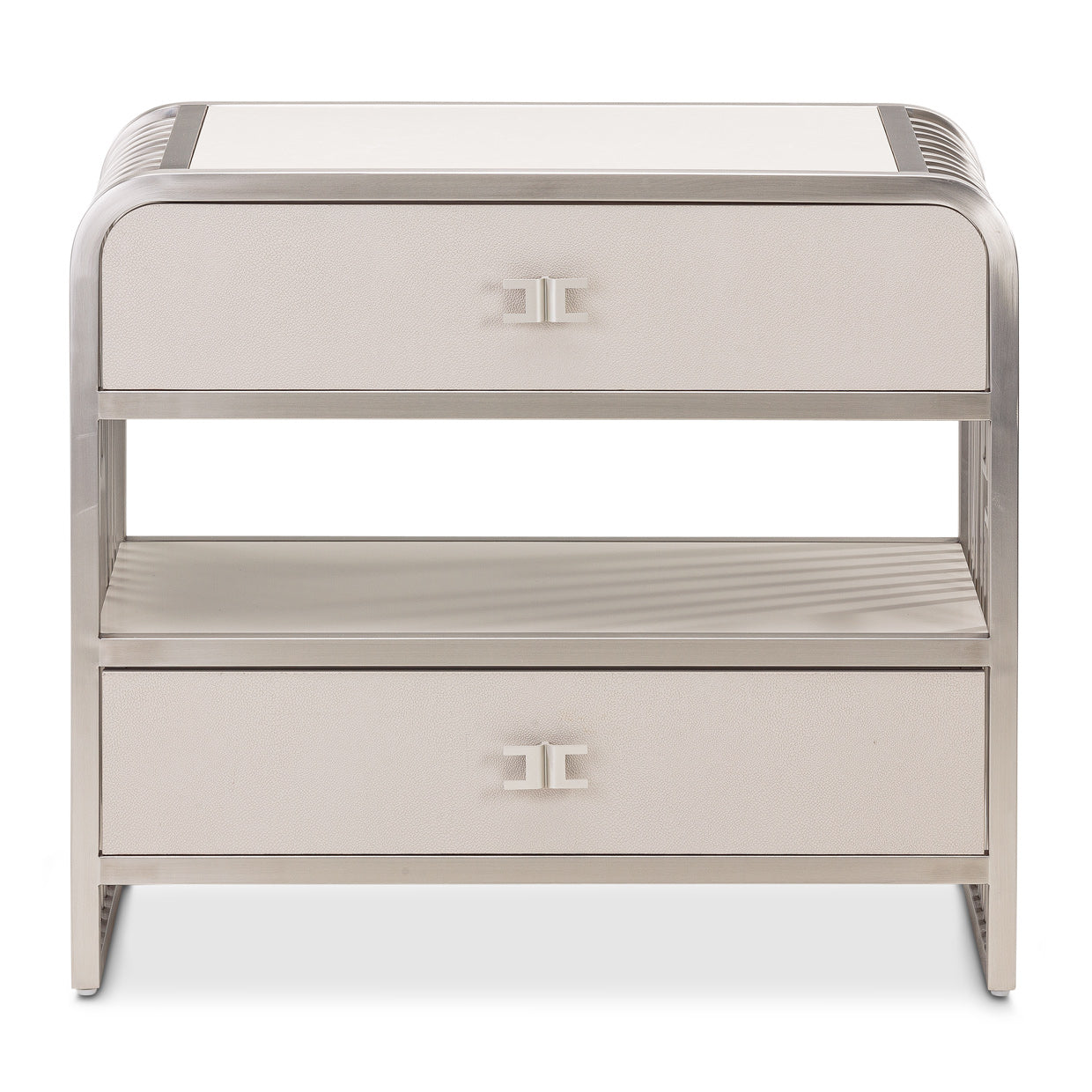 Roxbury Park Metal Nightstand - Stainless Steel
