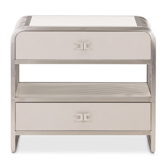 Roxbury Park Metal Nightstand - Stainless Steel