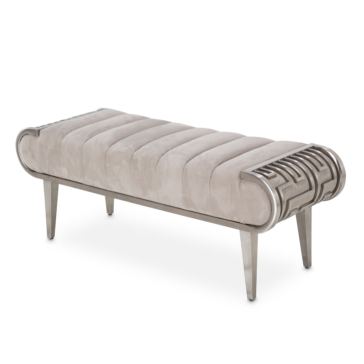 Roxbury Park Tufted Accent Bench - Cement