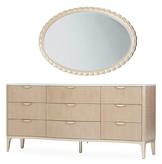 Malibu Crest Dresser with Mirror - Blush