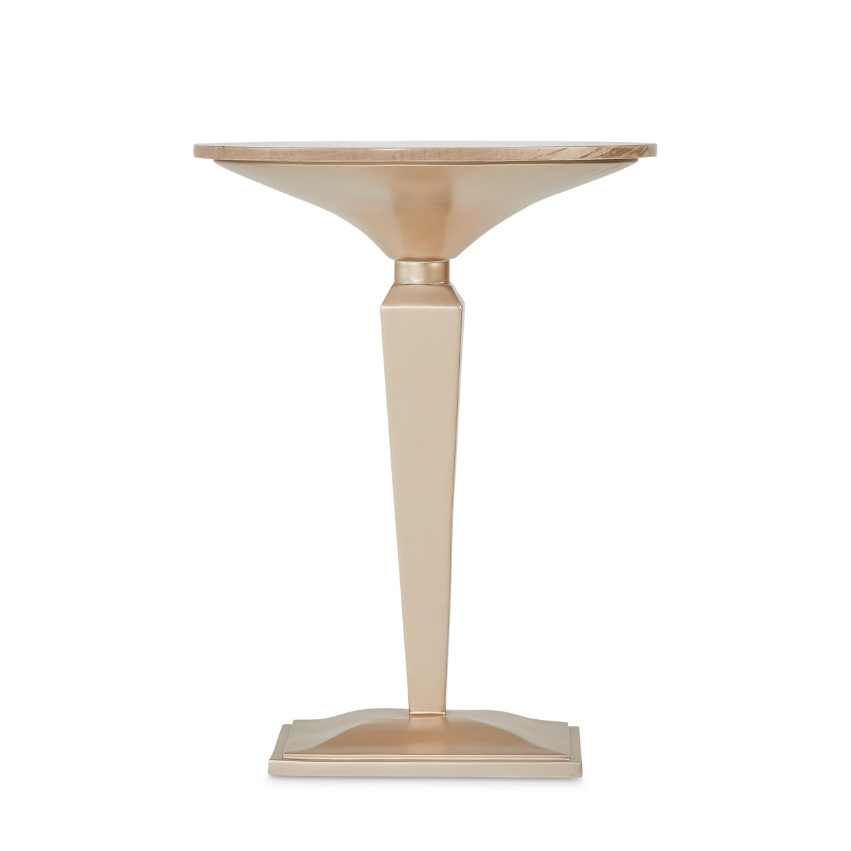 Malibu Crest Round Pedestal Tea Table - Chardonnay