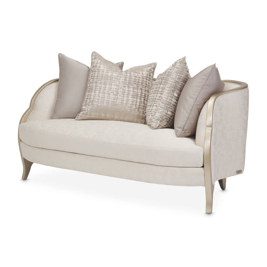Malibu Crest Loveseat - Cloud White/Chardonnay