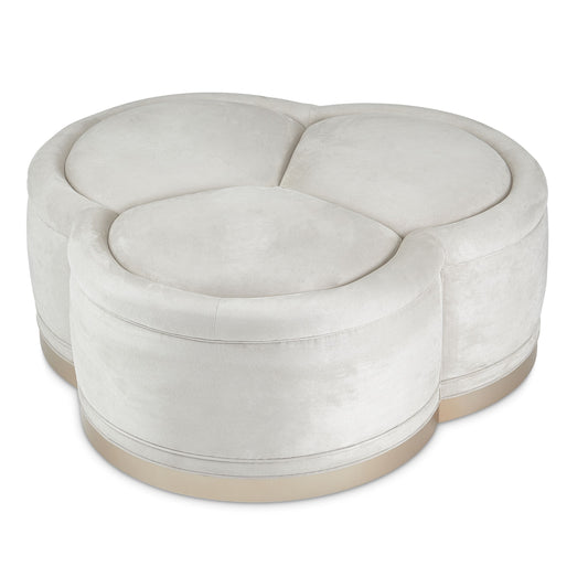 Malibu Crest Cocktail Ottoman - Doeskin