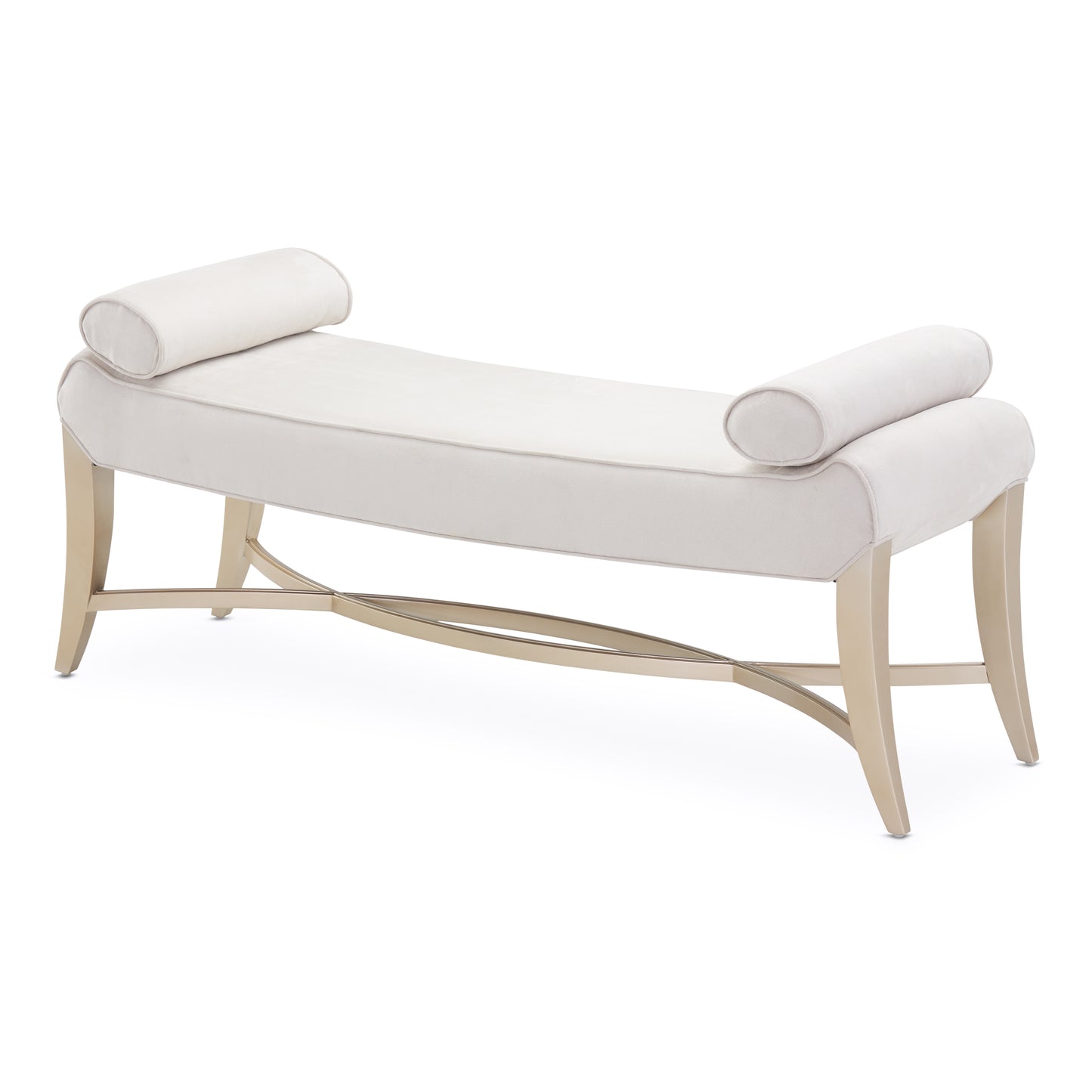 Malibu Crest Bed Bench - Doeskin/Chardonnay