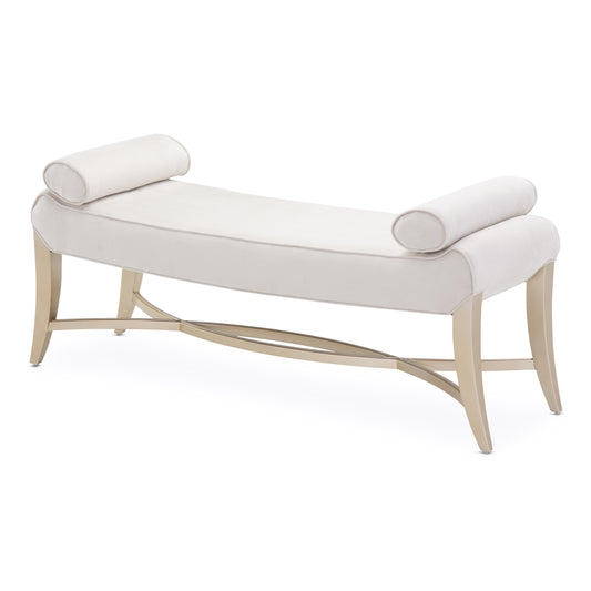 Malibu Crest Bed Bench - Doeskin/Chardonnay