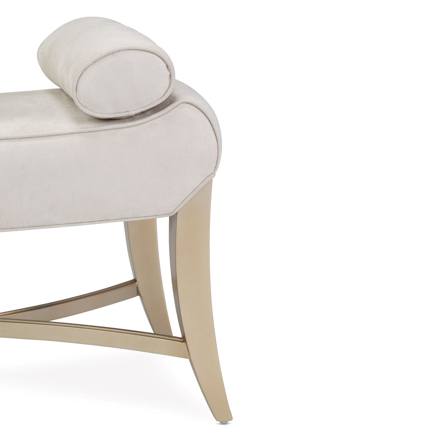 Malibu Crest Bed Bench - Doeskin/Chardonnay