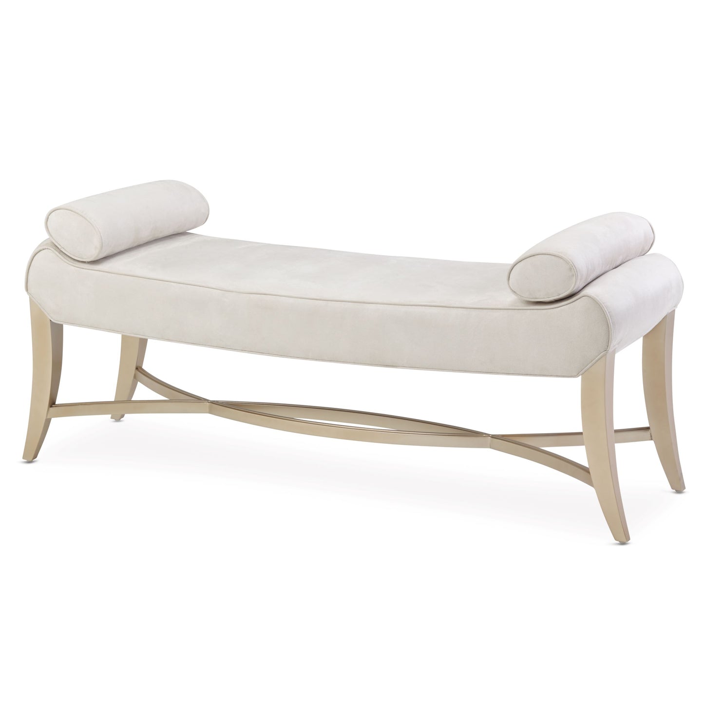 Malibu Crest Bed Bench - Doeskin/Chardonnay