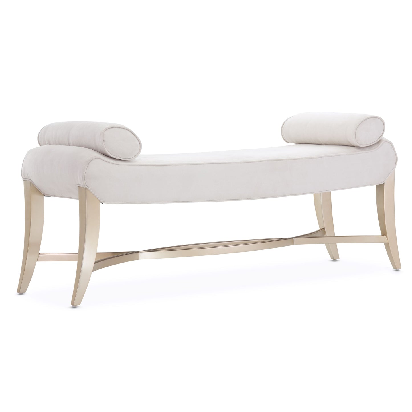 Malibu Crest Bed Bench - Doeskin/Chardonnay