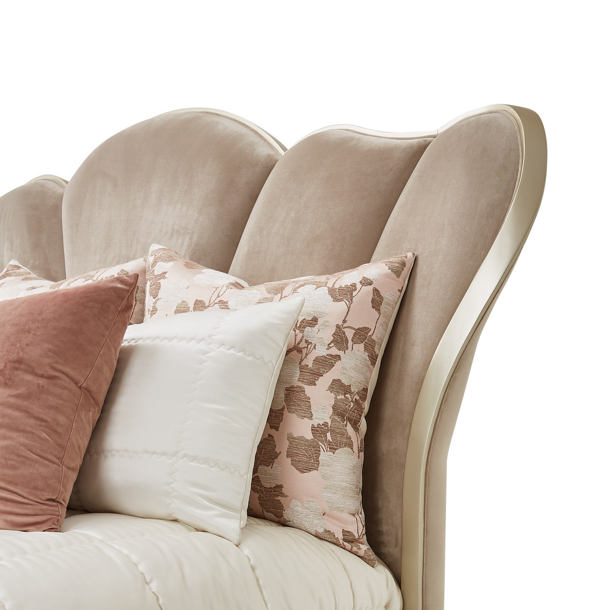 VillaÂ Cherie Eastern King Channel Tufted Bed - Hazelnut