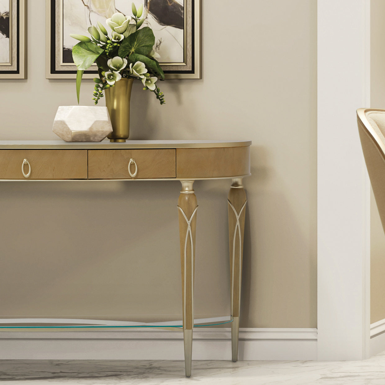 Villa Cherie Console Table - Caramel