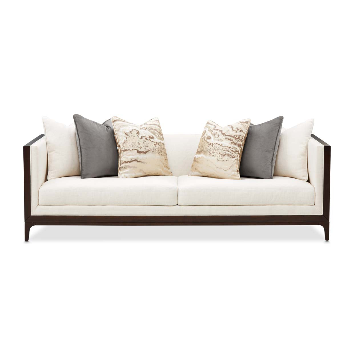 Belmont Place Sofa - Cream/Espresso
