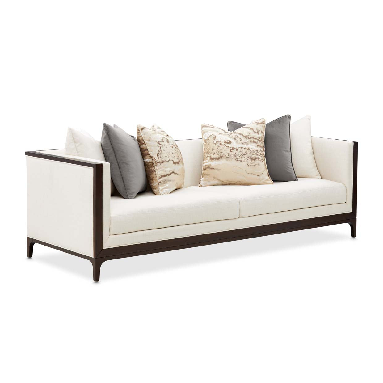 Belmont Place Sofa - Cream/Espresso
