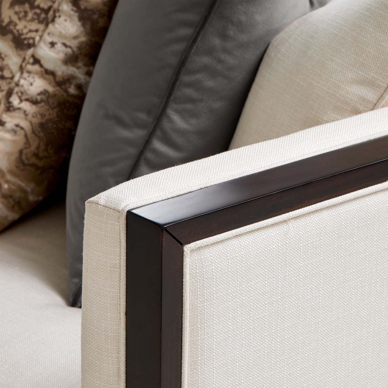 Belmont Place Sofa - Cream/Espresso