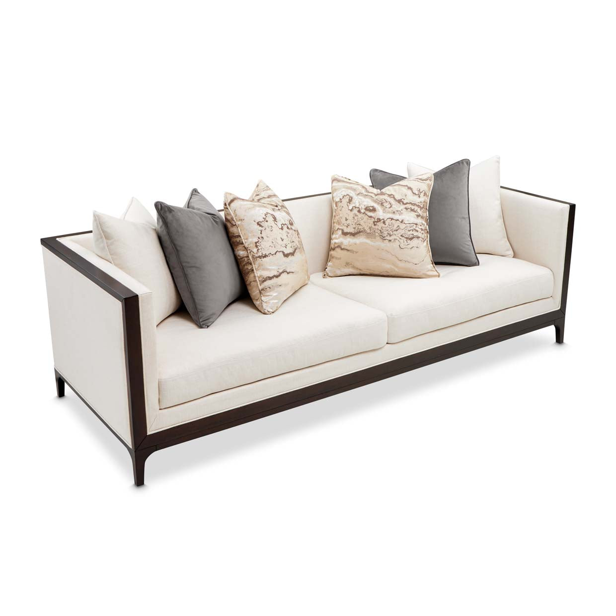 Belmont Place Sofa - Cream/Espresso