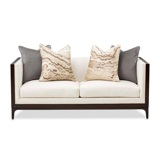 Belmont Place Loveseat - Cream/Espresso