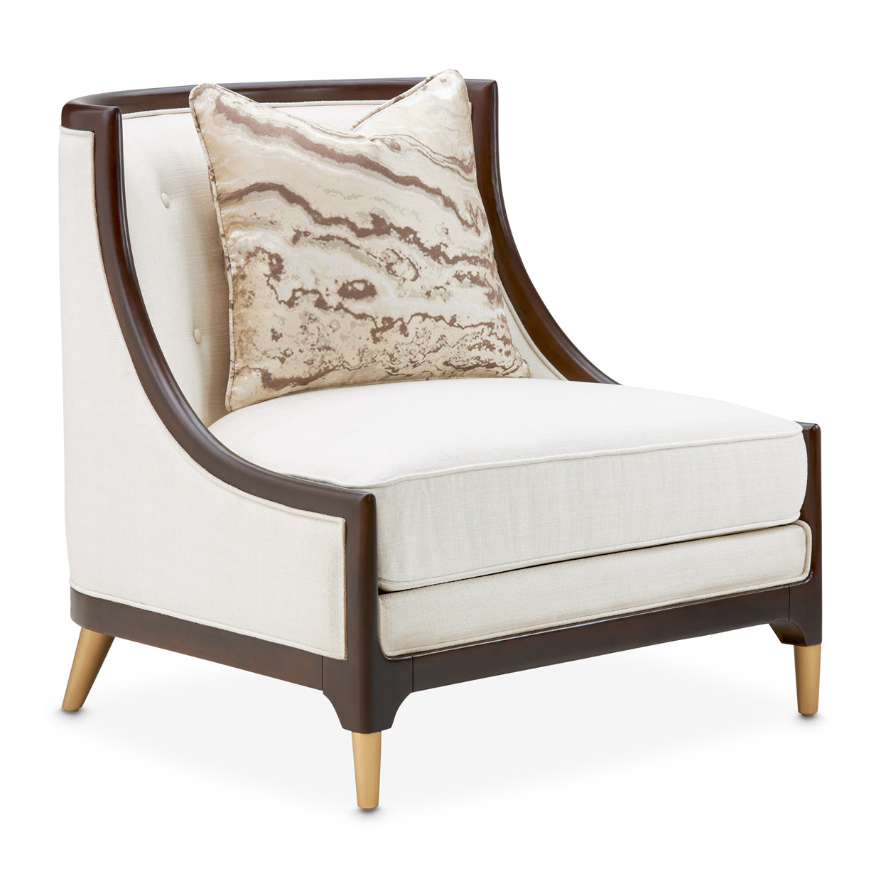 Belmont Place Accent Chair - Cream/Espresso