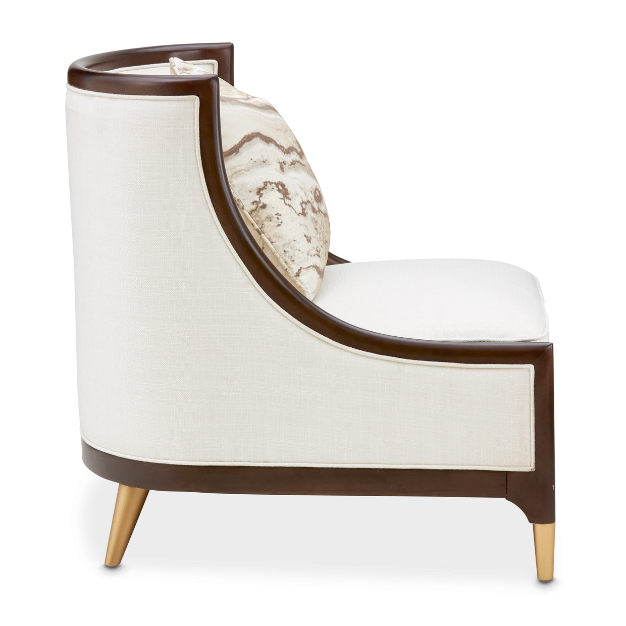 Belmont Place Accent Chair - Cream/Espresso